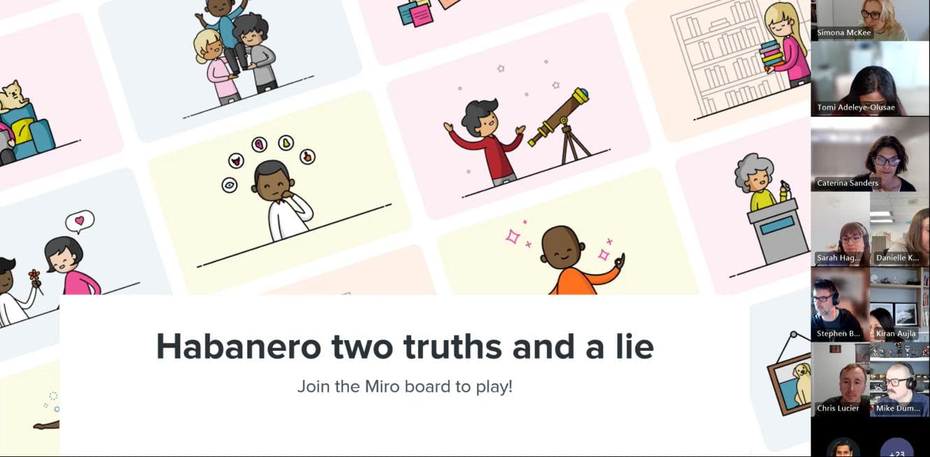 A screenshot of a meeting in which Habanero used a community-submitted kickstarter